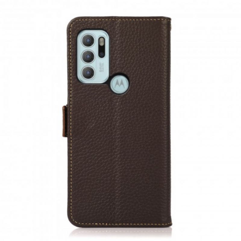 Κάλυμμα Motorola G60S Lychee Leather Khazneh Rfid