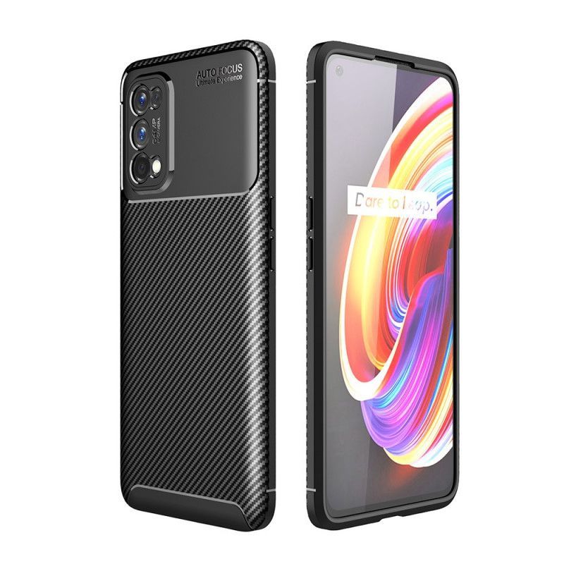 Κάλυμμα Realme 7 Pro Μαύρο Εύκαμπτη Υφή Από Ανθρακονήματα