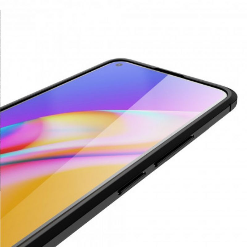 Κάλυμμα Realme 8 / 8 Pro Μαύρο Εφέ Από Δέρμα Λίτσι Διπλής Γραμμής