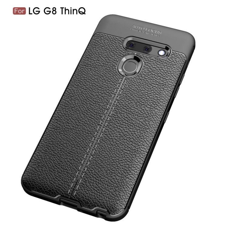 Θήκη Lg G8 Thinq Litchi Δερμάτινο Εφέ Διπλής Γραμμής