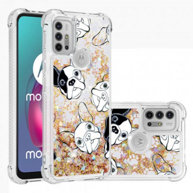 Θήκη Moto G30 / Σκύλος Glitter Moto G10 Mr