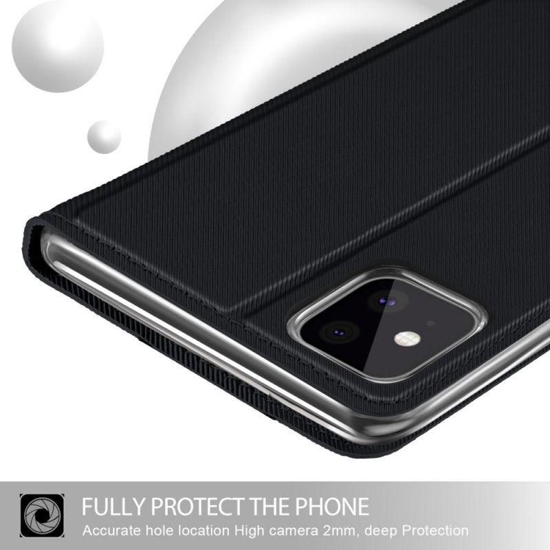 δερματινη Κάλυμμα Για iPhone 11 Pro Max Μαύρο Κάθετη Δίχρωμη Απομίμηση Δέρματος