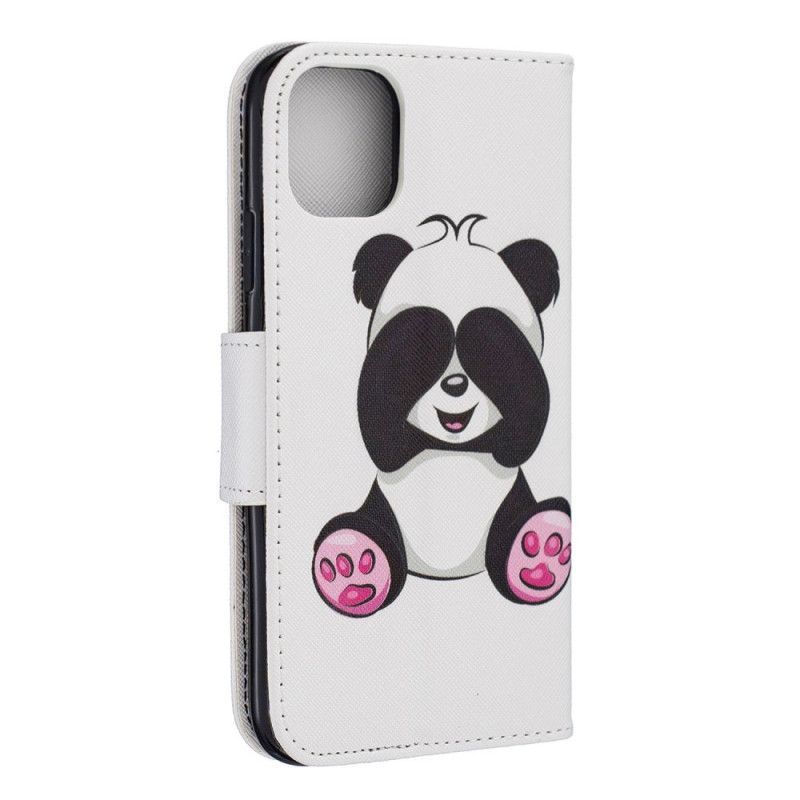 δερματινη Κάλυμμα iPhone 11 Διασκεδαστικό Panda σιλικόνης