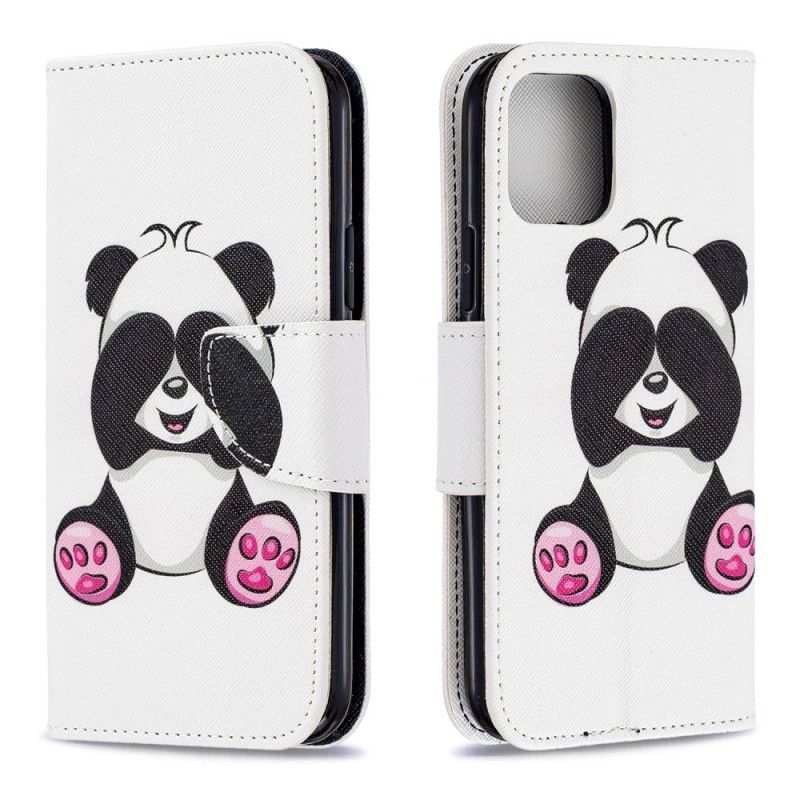 δερματινη Κάλυμμα iPhone 11 Pro Διασκεδαστικό Panda σιλικόνης