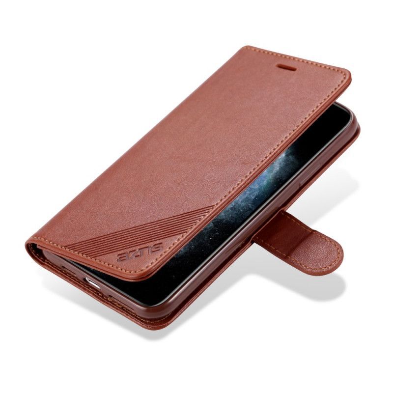 δερματινη Κάλυμμα iPhone 12 / 12 Pro Μαύρο Azns Faux Leather