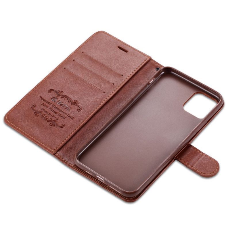 δερματινη Κάλυμμα iPhone 12 / 12 Pro Μαύρο Azns Faux Leather