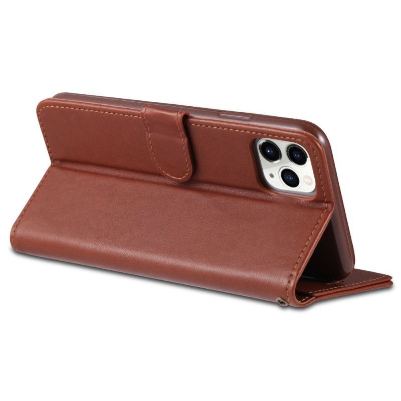 δερματινη Κάλυμμα iPhone 12 / 12 Pro Μαύρο Azns Faux Leather