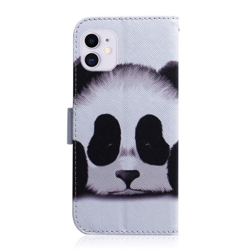 δερματινη Κάλυμμα iPhone 12 / 12 Pro Πρόσωπο Panda Πρωτότυπος