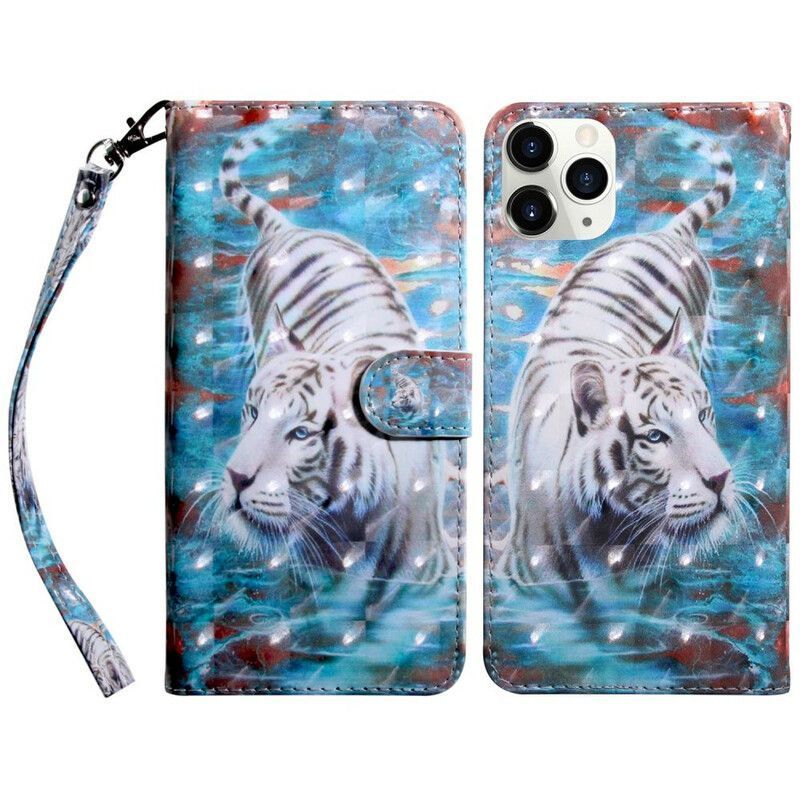 δερματινη Κάλυμμα iPhone 13 Mini Ελαφριά Κηλίδα Lucien The Tiger