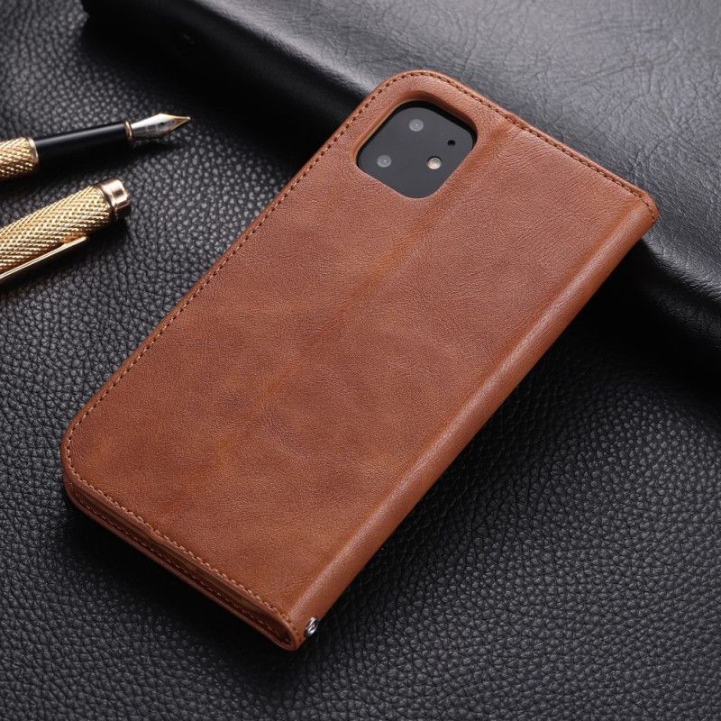 δερματινη θηκη iPhone 11 Μαύρο Azns Faux Leather