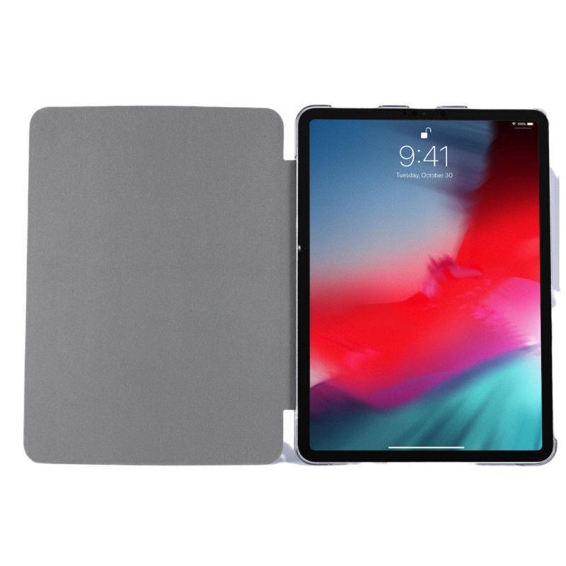 Έξυπνη Θήκη Ipad Pro 12.9" (2020) Υφή Από Ψεύτικο Δέρμα Μετάξι