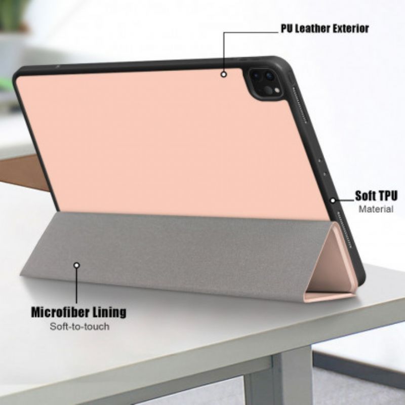 Έξυπνη Θήκη Ipad Pro 12.9" (2021) (2020) Θήκη Για Στυλό Με Τρία Πτερύγια