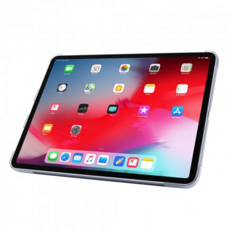 Έξυπνη Θήκη Ipad Pro 12.9" (2021) Υφή Από Ψεύτικο Δέρμα Μετάξι