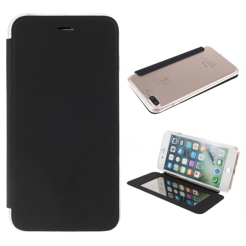 Flip Cover Iphone 8 Plus/ 7 Plus Καθρέφτης Και Δερμάτινο Εφέ