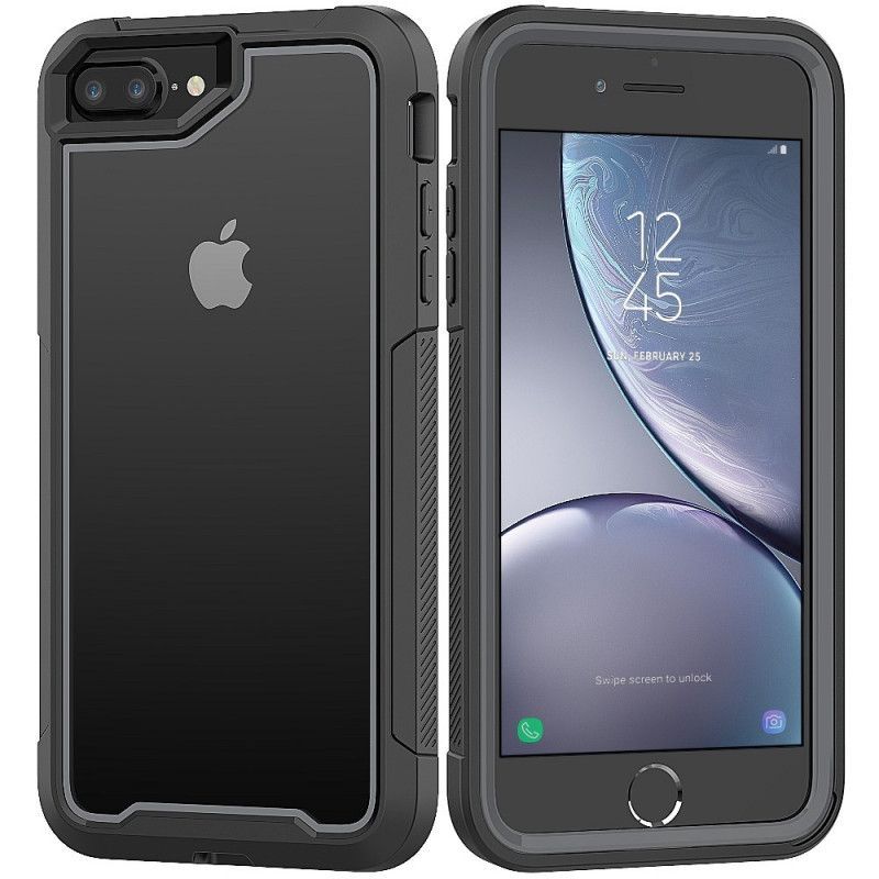 Iphone 8 Plus / 7 Plus Διαφανής Υβριδική Θήκη Με Άκρα Προφυλακτήρα