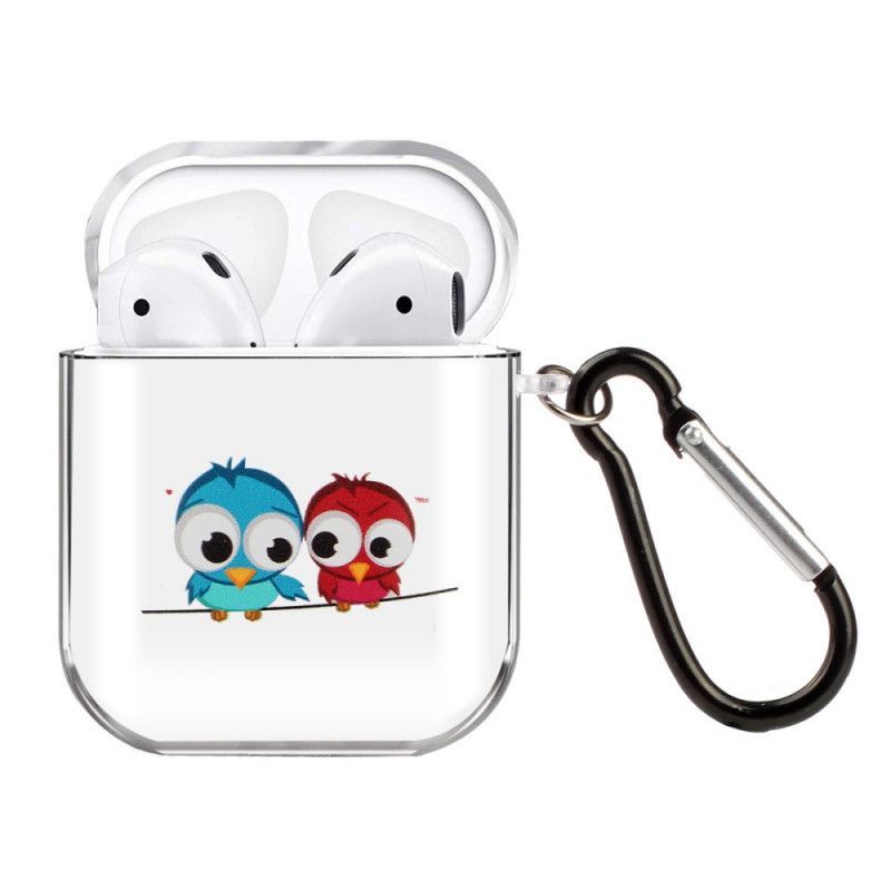 Κάλυμμα AirPods Κίτρινο Διαφανής Σιλικόνη Σειράς Πουλιών