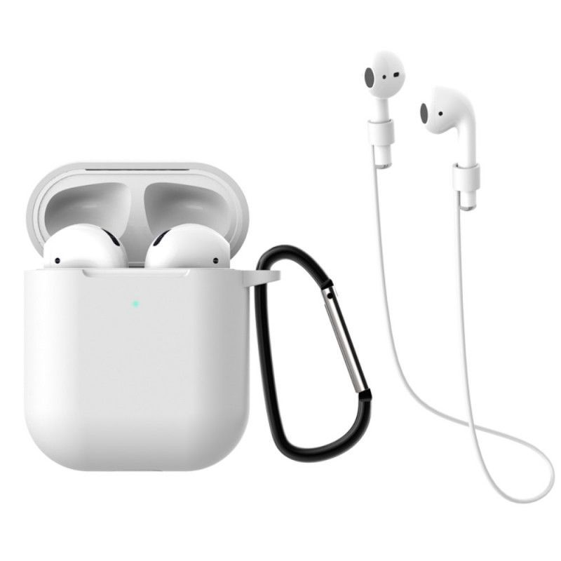 Κάλυμμα AirPods Μαύρο (2019) Με Καραμπίνερ Και Κορδόνι