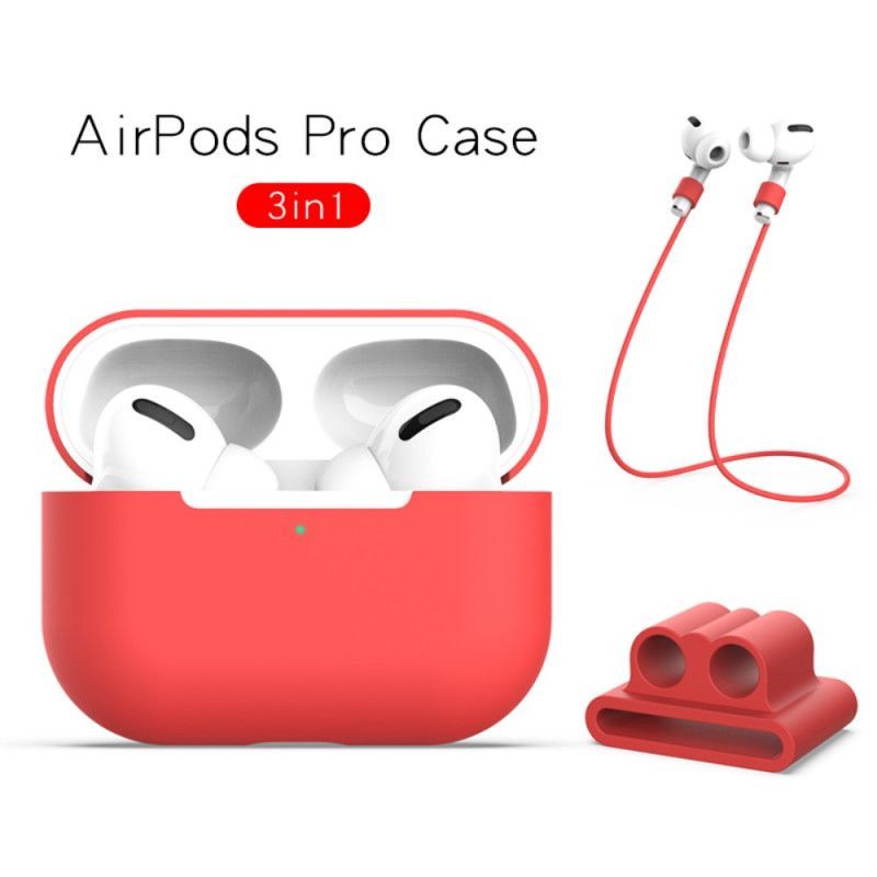 Κάλυμμα AirPods Pro Μαύρο Σιλικόνη Με Καλώδιο Ακουστικών σιλικόνης