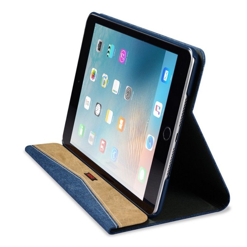 Κάλυμμα Folio iPad Mini 4 Κόκκινο Ύφασμα Xoomz Και Ψεύτικο Δέρμα