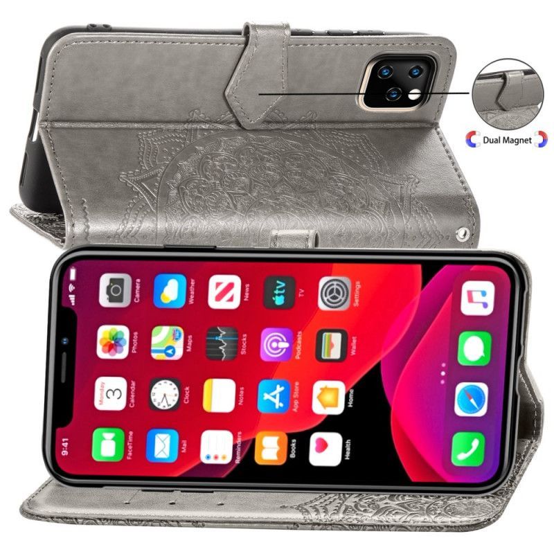 Κάλυμμα Folio iPhone 11 Μαύρο Μεσαιωνική Μάνταλα