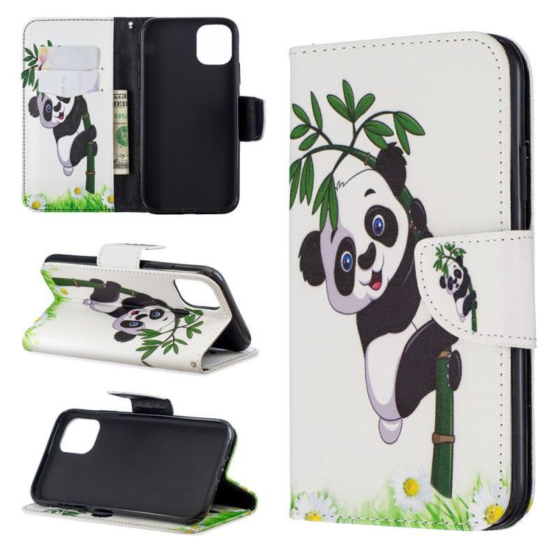 Κάλυμμα Folio iPhone 11 Θήκες Κινητών Panda Σε Μπαμπού