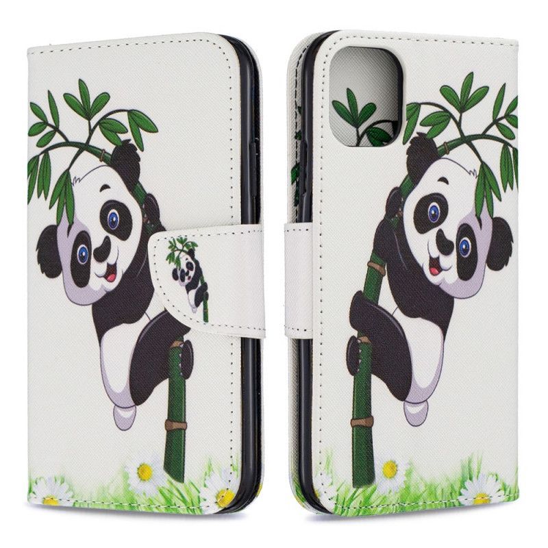 Κάλυμμα Folio iPhone 11 Θήκες Κινητών Panda Σε Μπαμπού