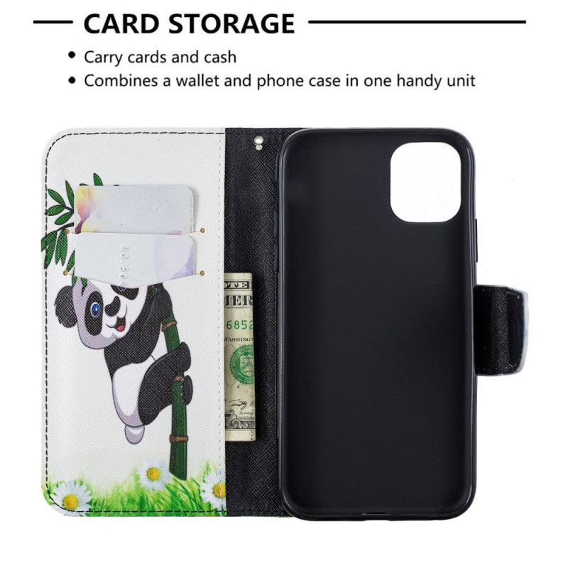 Κάλυμμα Folio iPhone 11 Θήκες Κινητών Panda Σε Μπαμπού