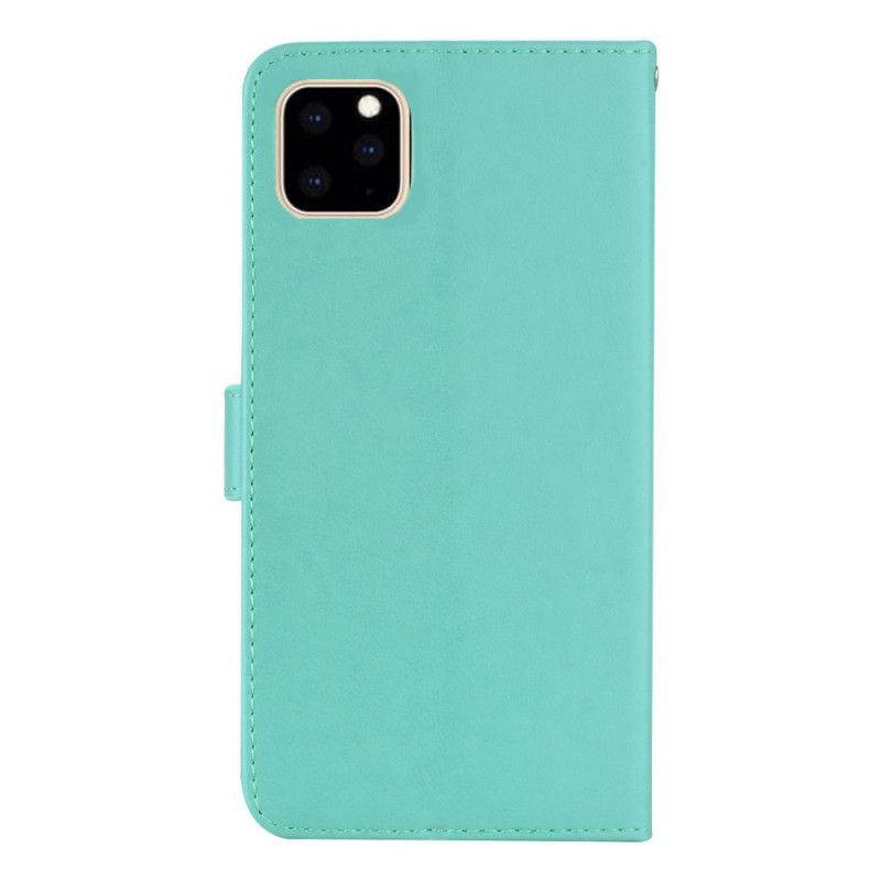 Κάλυμμα Folio iPhone 12 / 12 Pro Γκρι Κουκουβάγια Μάνταλα Και Γούρι