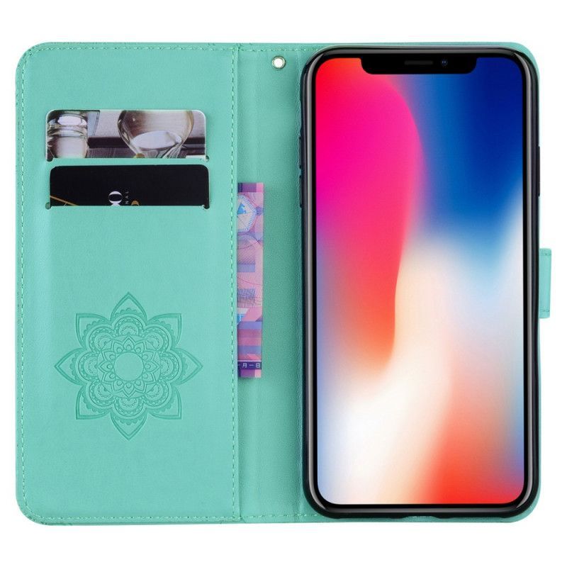 Κάλυμμα Folio iPhone 12 / 12 Pro Γκρι Κουκουβάγια Μάνταλα Και Γούρι