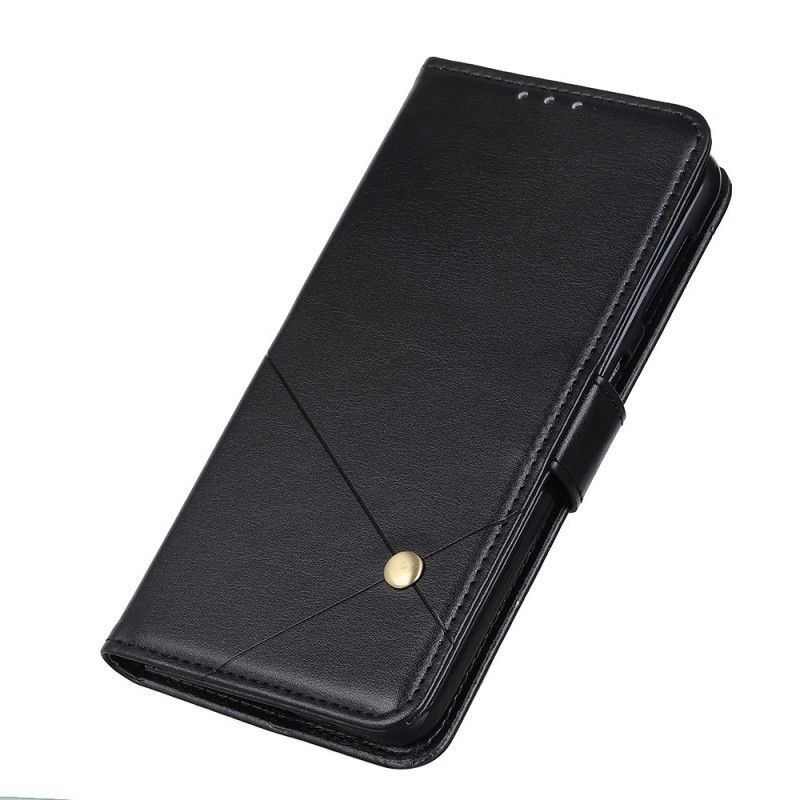 Κάλυμμα Folio iPhone 12 / 12 Pro Μαύρο Πριτσίνι X Σχέδιο