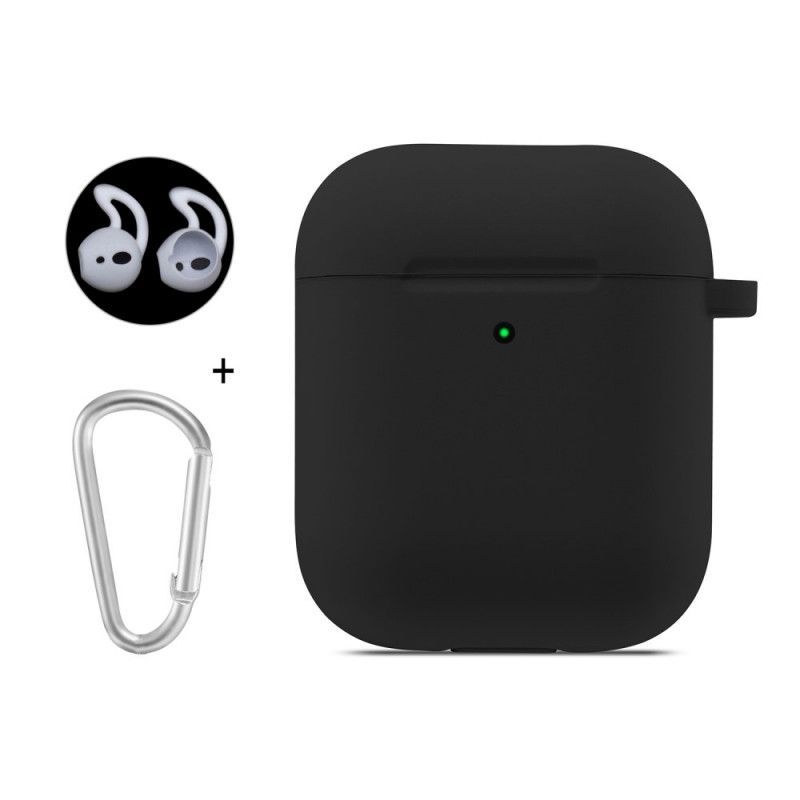 Κάλυμμα Για AirPods Μαύρο Με Προστατευτικό Ακουστικών Και Καπέλο Πρίγκιπα Καραμπίνερ