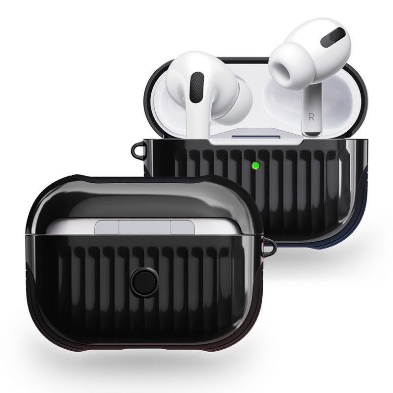 Κάλυμμα Για AirPods Pro Μαύρο Γυαλιστερό Υβριδικό Σχέδιο