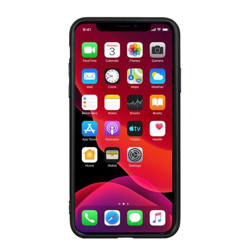 Κάλυμμα Για iPhone 11 Pro Μαύρο Premium Δερμάτινο Εφέ