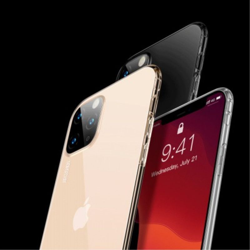 Κάλυμμα Για iPhone 11 Pro Max Μαύρο Διαφανής Σιλικόνη Συν