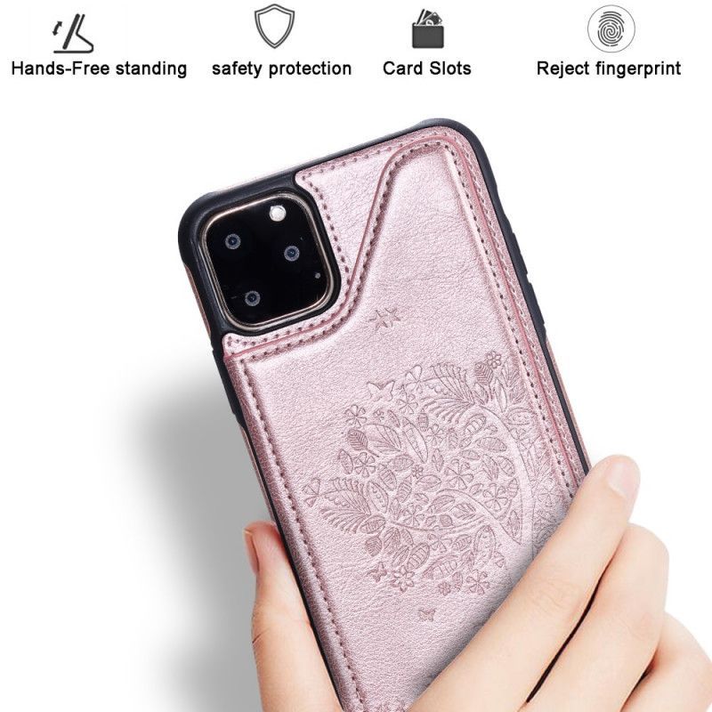 Κάλυμμα Για iPhone 11 Ροζ Χρυσός Cat Print Πολλαπλών Λειτουργιών