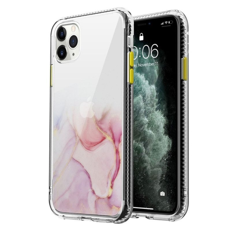 Κάλυμμα Για iPhone 12 / 12 Pro Κόκκινο Υβριδικό Αποτέλεσμα Μαρμάρου