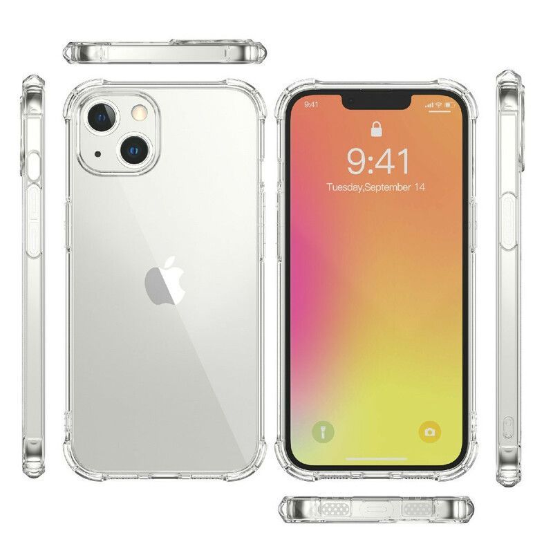 Κάλυμμα Για iPhone 13 Pro Max Μαύρο Διαφανή Προστατευτικά Μαξιλάρια