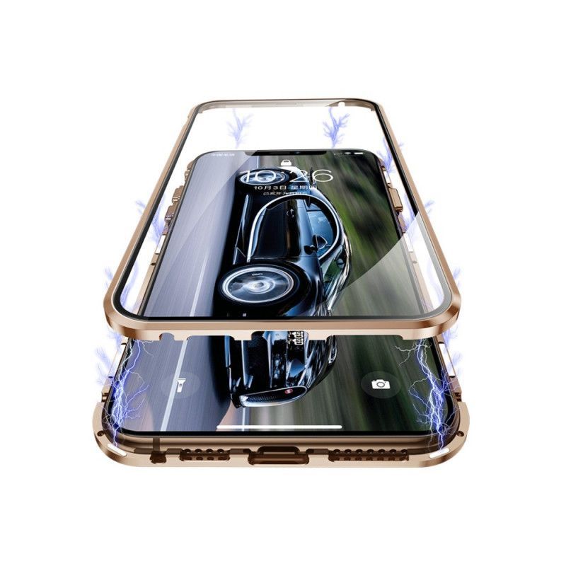 Κάλυμμα Για iPhone XS Max Μαύρο Σκληρυμένο Γυαλί Εμπρός Και Πίσω