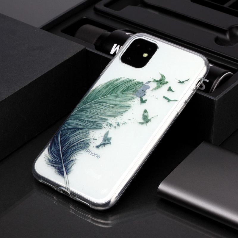 Κάλυμμα iPhone 11 Διαφανές Χρωματιστό Φτερό Πρωτότυπος