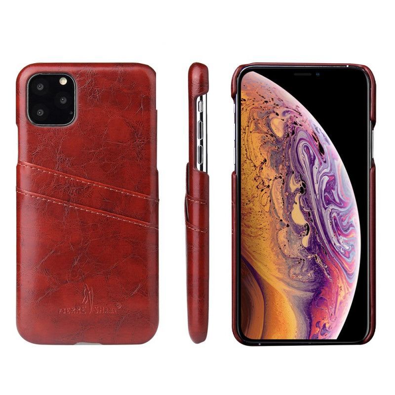 Κάλυμμα iPhone 11 Pro Κόκκινο Κάτοχος Κάρτας Fierre Shann