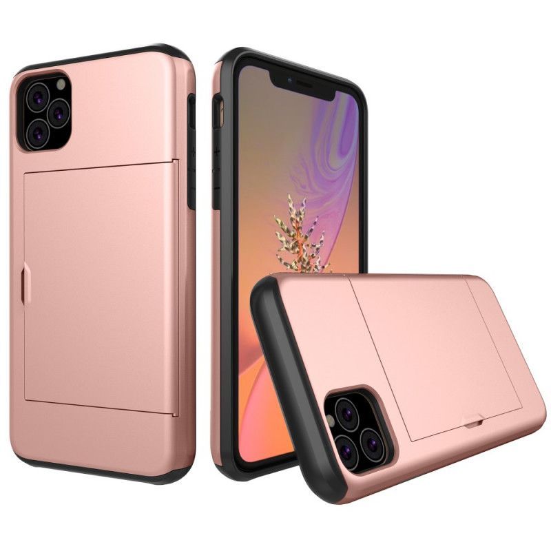 Κάλυμμα iPhone 11 Pro Μαύρο Άκαμπτη Φανταχτερή Θήκη Για Κάρτες σιλικόνης