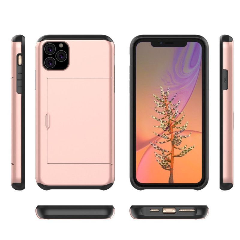 Κάλυμμα iPhone 11 Pro Μαύρο Άκαμπτη Φανταχτερή Θήκη Για Κάρτες σιλικόνης