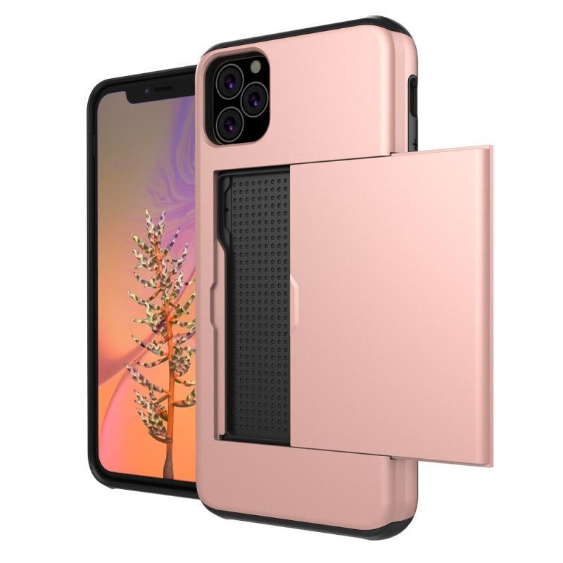 Κάλυμμα iPhone 11 Pro Μαύρο Άκαμπτη Φανταχτερή Θήκη Για Κάρτες σιλικόνης