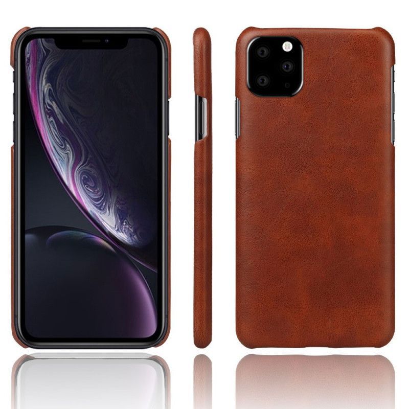 Κάλυμμα iPhone 11 Pro Μαύρο Δερμάτινο Εφέ Απόδοσης Λίτσι