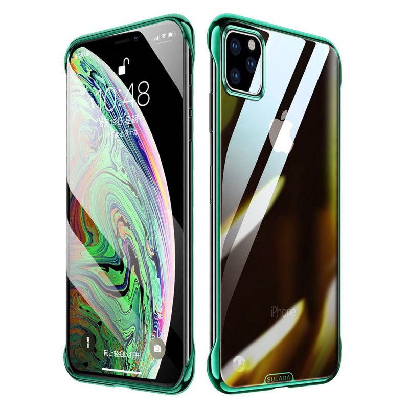 Κάλυμμα iPhone 11 Pro Μαύρο Διάφανη Σουλάδα Και Μεταλλικό Εφέ