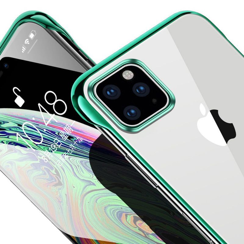 Κάλυμμα iPhone 11 Pro Μαύρο Διάφανη Σουλάδα Και Μεταλλικό Εφέ