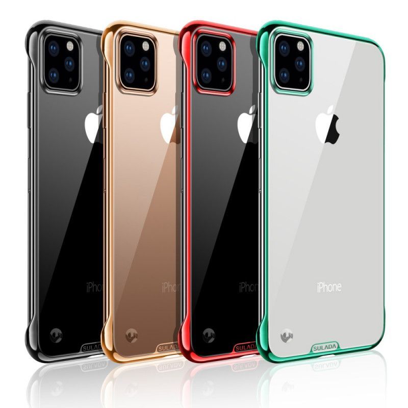 Κάλυμμα iPhone 11 Pro Μαύρο Διάφανη Σουλάδα Και Μεταλλικό Εφέ