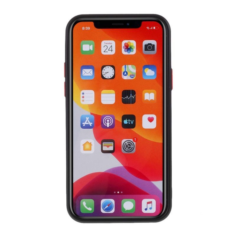 Κάλυμμα iPhone 11 Pro Μαύρο Εύκαμπτα Χρωματιστά Κουμπιά Σιλικόνης