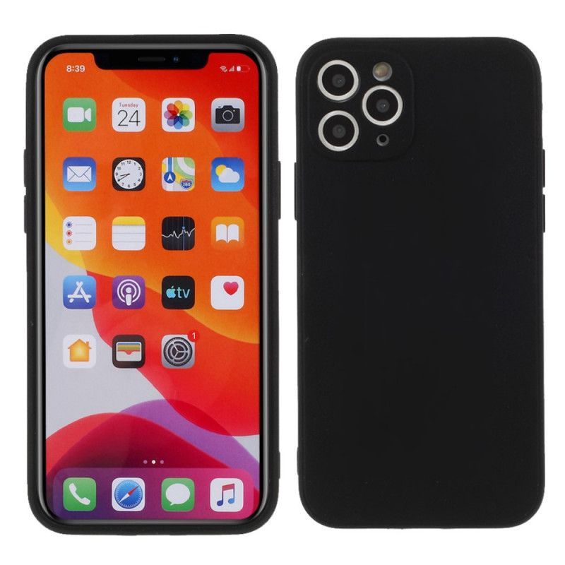 Κάλυμμα iPhone 11 Pro Μαύρο Καθαρό Χρώμα Ματ Σιλικόνη