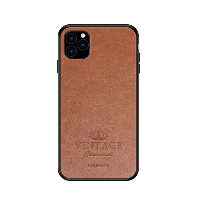 Κάλυμμα iPhone 11 Pro Μαύρο Vintage Δερμάτινο Εφέ Pinwuyo σιλικόνης